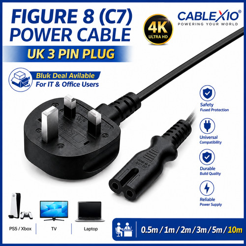 New figure8 power cable - uk,